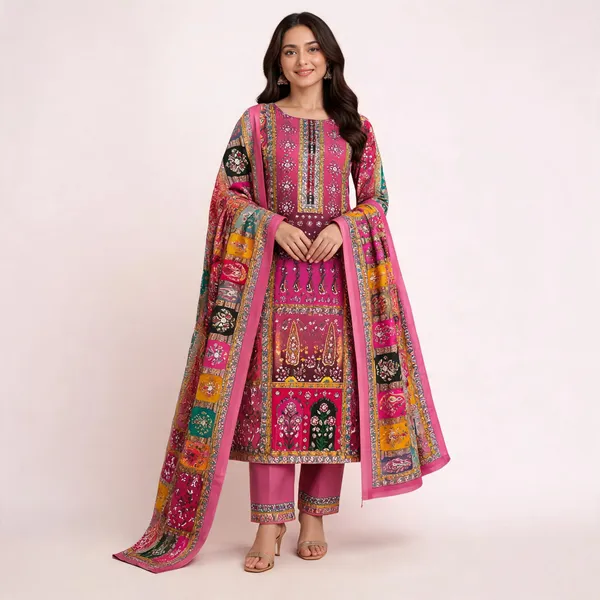 Polyester_Festive_Self_Design_Multicolor_Suit_Material