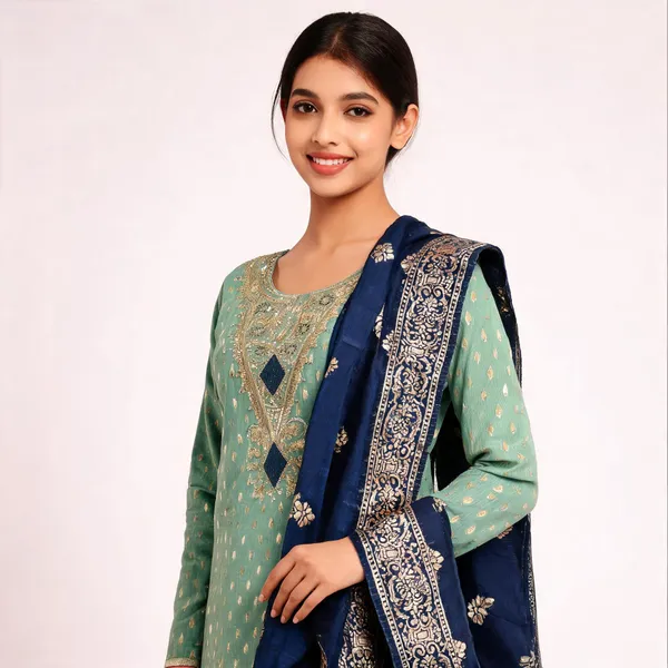 Blue_Silk_Embroidered_Unstitched_Suit_Material_For_Women