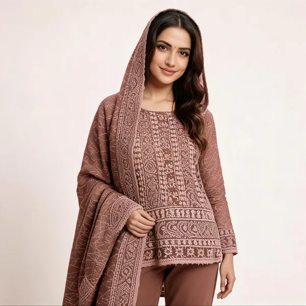 Maroon_Silk_Chikankari_Embroidered_Unstitched_Suit_Material_For_Women