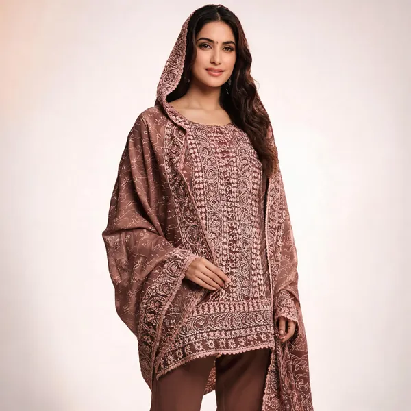 Maroon_Silk_Chikankari_Embroidered_Unstitched_Suit_Material_For_Women