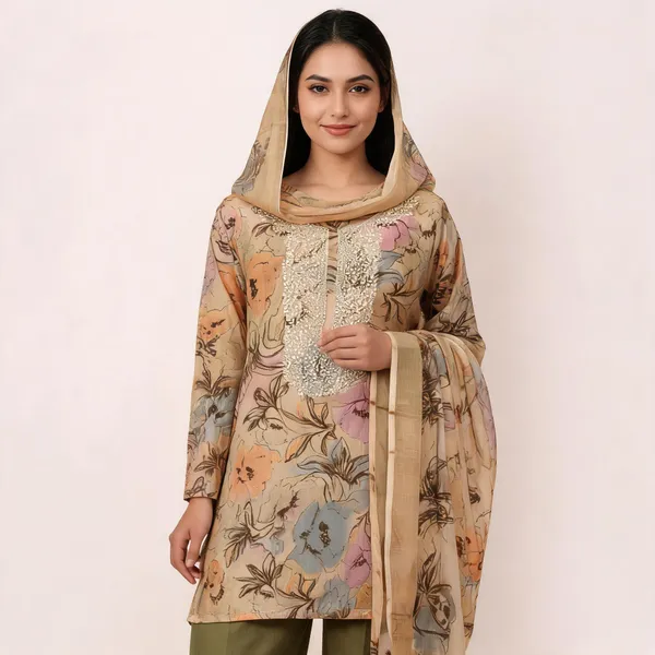 Cotton_Ethnic_Embroidered_Brown_Unstitched_Suit_Material