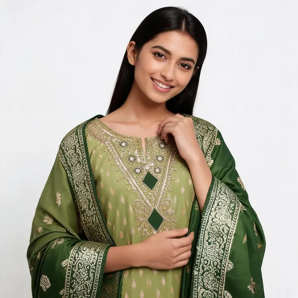 Green_Silk_Embroidered_Unstitched_Suit_Material_For_Women
