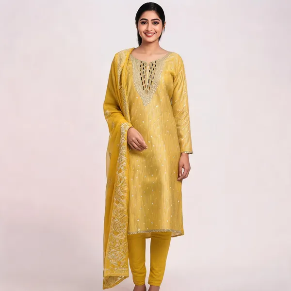 Yellow_Pure_Silk_Ombre_Unstitched_Kurta_And_Churidar_Material_For_Women