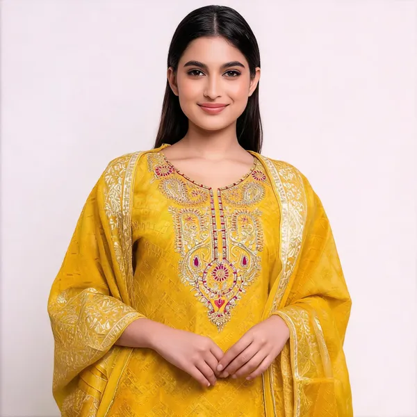 Yellow_Cotton_Blend_Solid_Unstitched_Suit_Material_For_Women