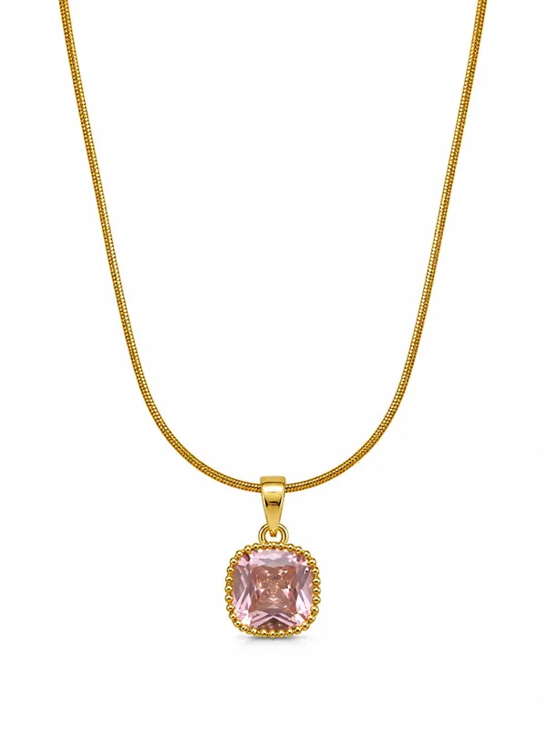 Golden_Stainless_Steel_Gold_Plated_18_Carat_Pendant_Necklace_For_Women