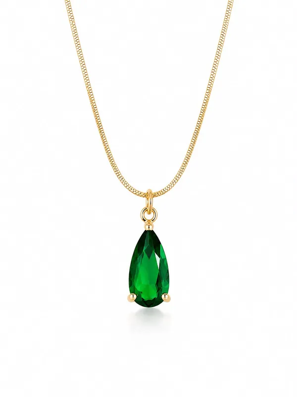 Green_And_Golden_Stainless_Steel_Gold_Plated_18_Carat_Pendant_Necklace_For_Women
