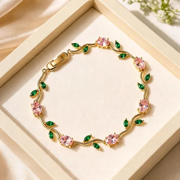 Multicolor_Stainless_Steel_Gold_Plated_18_Carat_Bracelet_For_Women