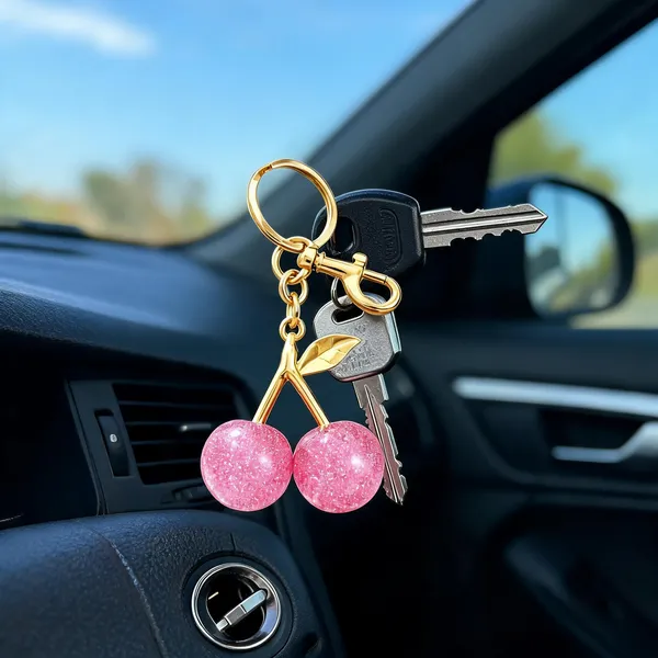 Pink_And_Golden_Stainless_Steel_Gold_Plated_18_Carat_Keychain_For_Women