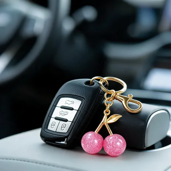 Pink_And_Golden_Stainless_Steel_Gold_Plated_18_Carat_Keychain_For_Women