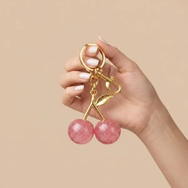 Pink_And_Golden_Stainless_Steel_Gold_Plated_18_Carat_Keychain_For_Women
