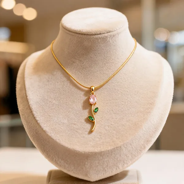Multicolor_Stainless_Steel_Gold_Plated_18_Carat_Pendant_Necklace_For_Women