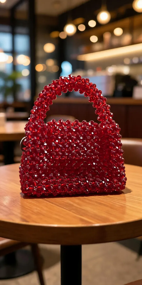 Red_Handmade_Beads_Mini_Handbag_For_Women