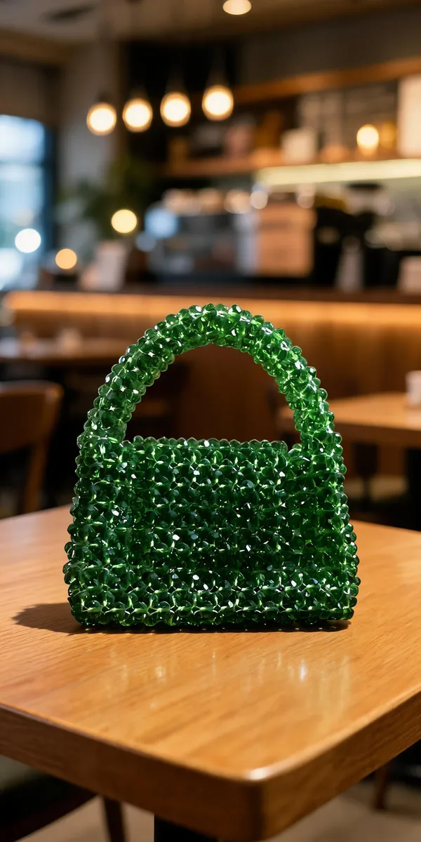 Green_Handmade_Beads_Mini_Handbag_For_Women