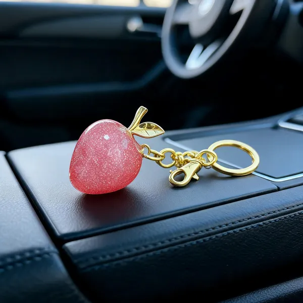 Pink_And_Golden_Stainless_Steel_Gold_Plated_18_Carat_Keychain_For_Women