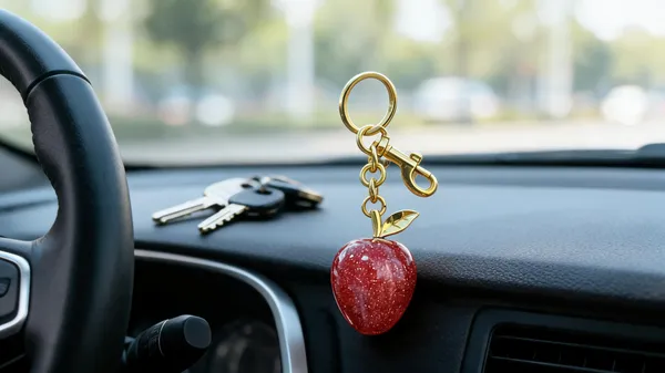 Red_And_Golden_Stainless_Steel_Gold_Plated_18_Carat_Keychain_For_Women