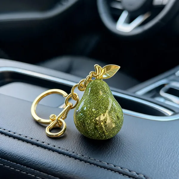Green_And_Golden_Stainless_Steel_Gold_Plated_18_Carat_Keychain_For_Women
