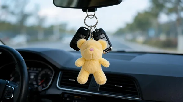 Yellow_Cotton_Keychain_For_Women