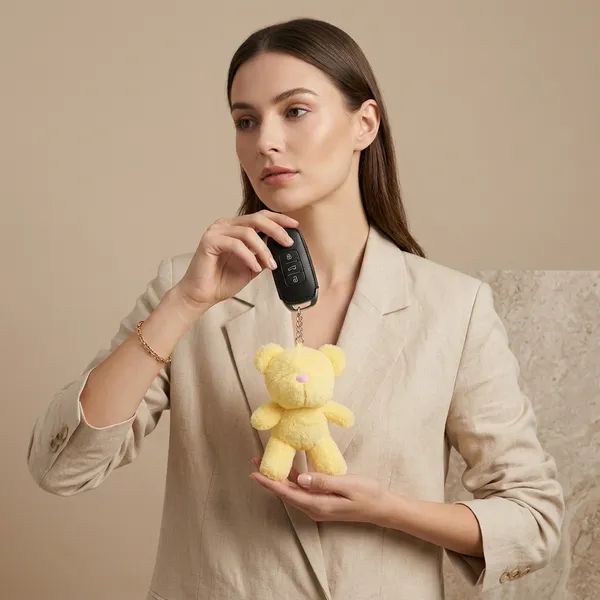 Yellow_Cotton_Keychain_For_Women
