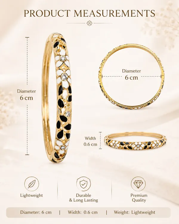 Multicolor_Stainless_Steel_Gold_Plated_18_Carat_Bangle_For_Women