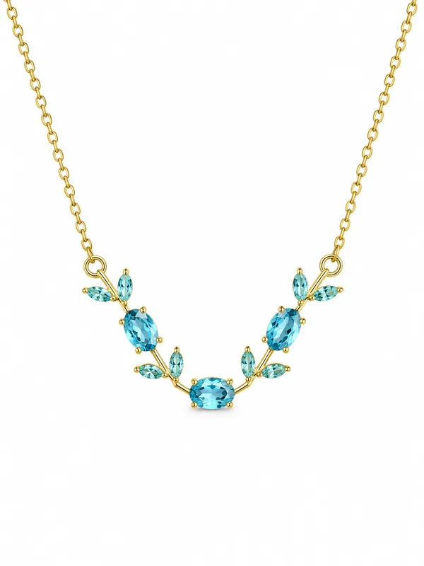 Golden_And_Green_Stainless_Steel_Gold_Plated_18_Carat_Necklace_For_Women