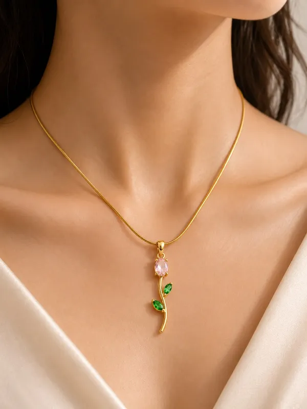 Multicolor_Stainless_Steel_Gold_Plated_18_Carat_Pendant_Necklace_For_Women