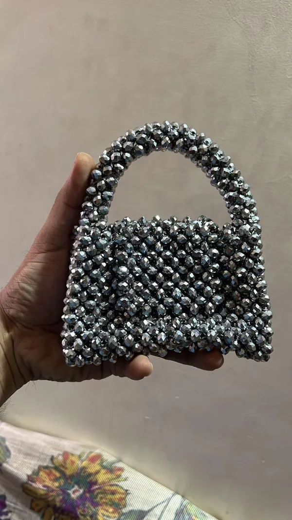 Black_Handmade_Beads_Mini_Handbag_For_Women