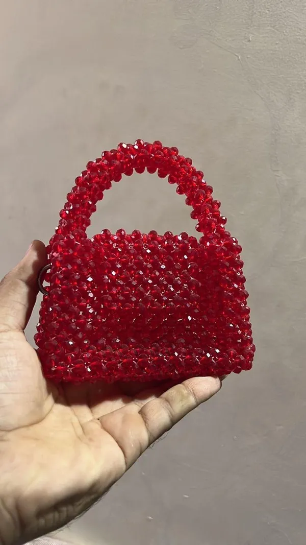 Red_Handmade_Beads_Mini_Handbag_For_Women