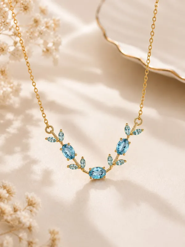 Golden_And_Green_Stainless_Steel_Gold_Plated_18_Carat_Necklace_For_Women