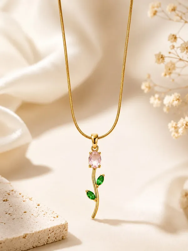 Multicolor_Stainless_Steel_Gold_Plated_18_Carat_Pendant_Necklace_For_Women