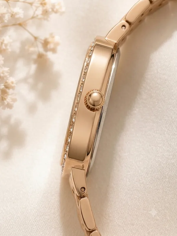 Rose_gold_Stainless_Steel_Gold_Plated_18_Carat_Watch_For_Women