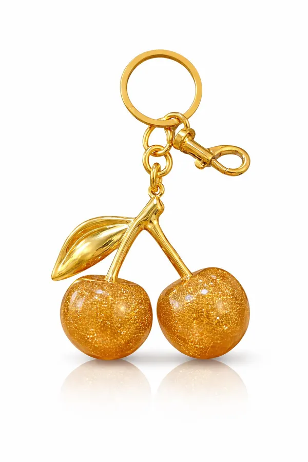 Orange_And_Golden_Stainless_Steel_Gold_Plated_18_Carat_Keychain_For_Women
