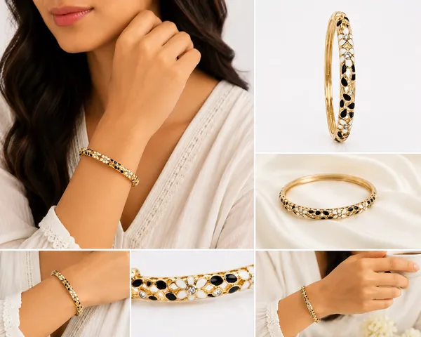 Multicolor_Stainless_Steel_Gold_Plated_18_Carat_Bangle_For_Women