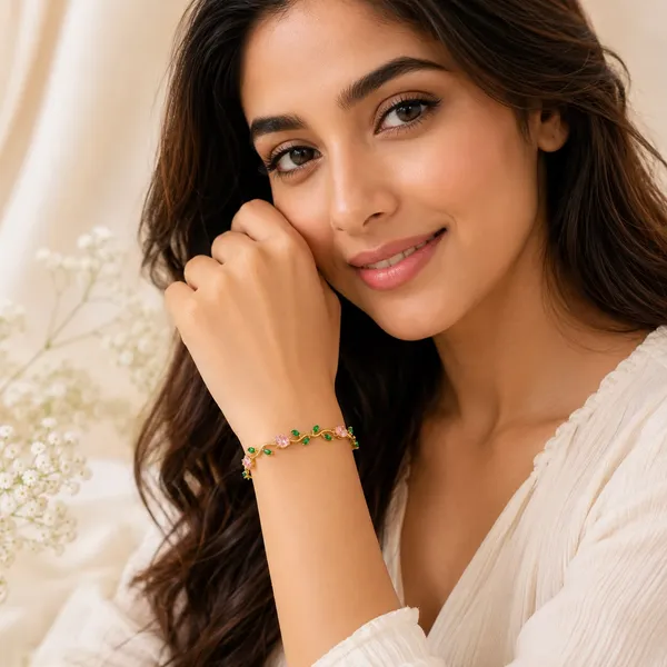 Golden_Stainless_Steel_Gold_Plated_18_Carat_Bracelet_For_Women