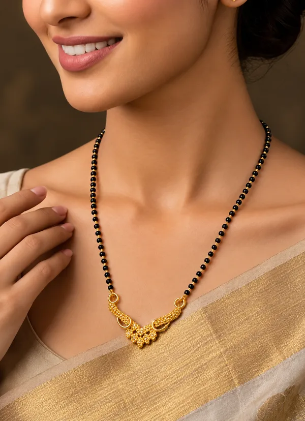 Gold_Brass_Black_Beaded_Chain_Mangalsutra_For_Women