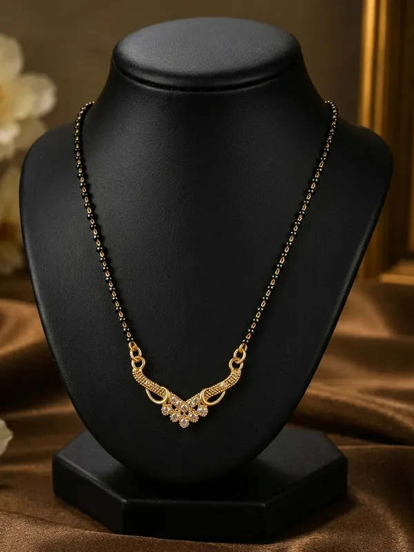 Gold_Brass_Black_Beaded_Chain_Mangalsutra_For_Women