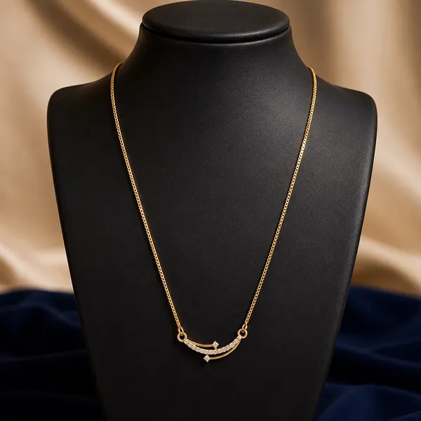 Gold_Brass_Studded_Arrow_Pendant_Chain_For_Women