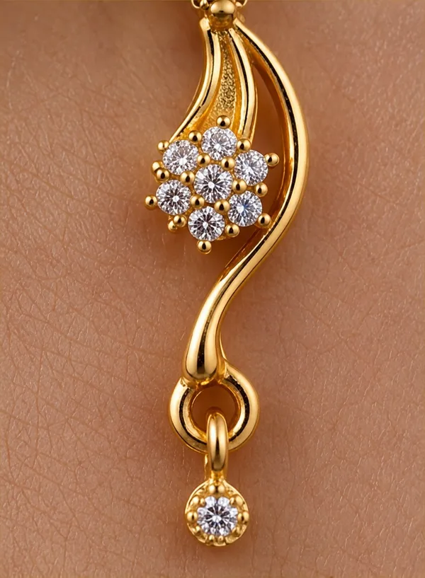 Gold_Brass_Floral_Cubic_Zirconia_Pendant_Chain_For_Women