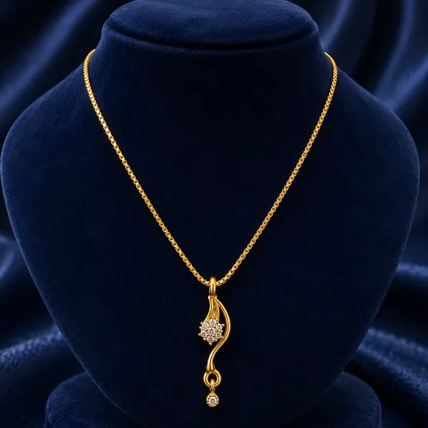 Gold_Brass_Floral_Cubic_Zirconia_Pendant_Chain_For_Women