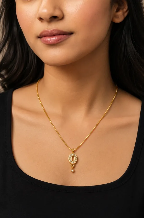 Gold_Brass_Oval_Crystal_Pendant_Chain_For_Women