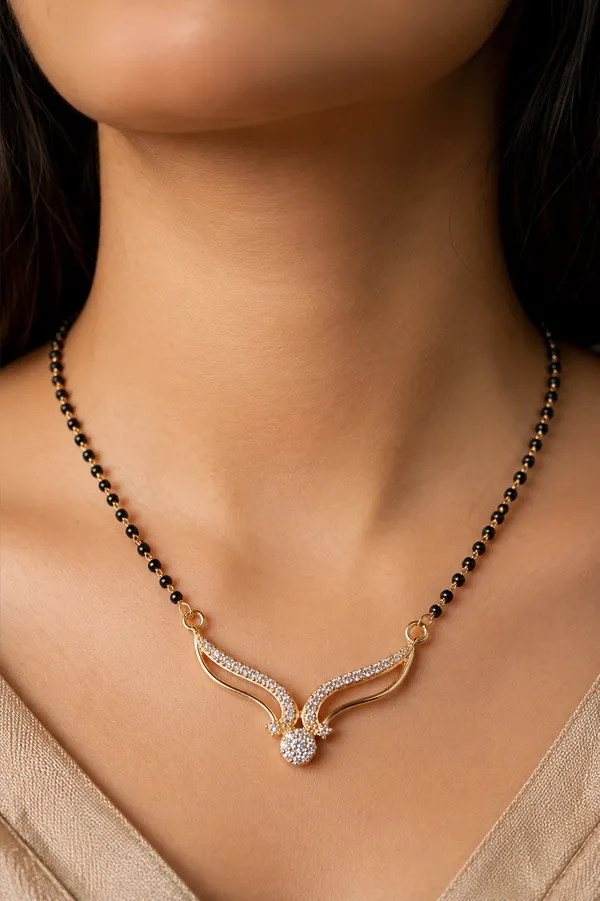Gold_Brass_Black_Beaded_Wing_Pendant_Mangalsutra_For_Women