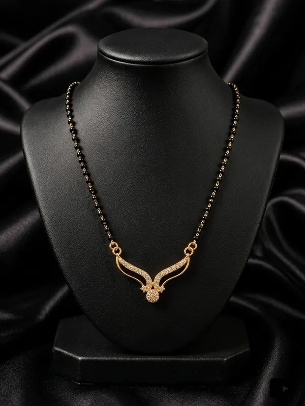 Gold_Brass_Black_Beaded_Wing_Pendant_Mangalsutra_For_Women