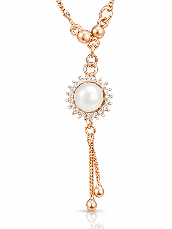 Gold_Finish_Pearl_CZ_Necklace_for_Women