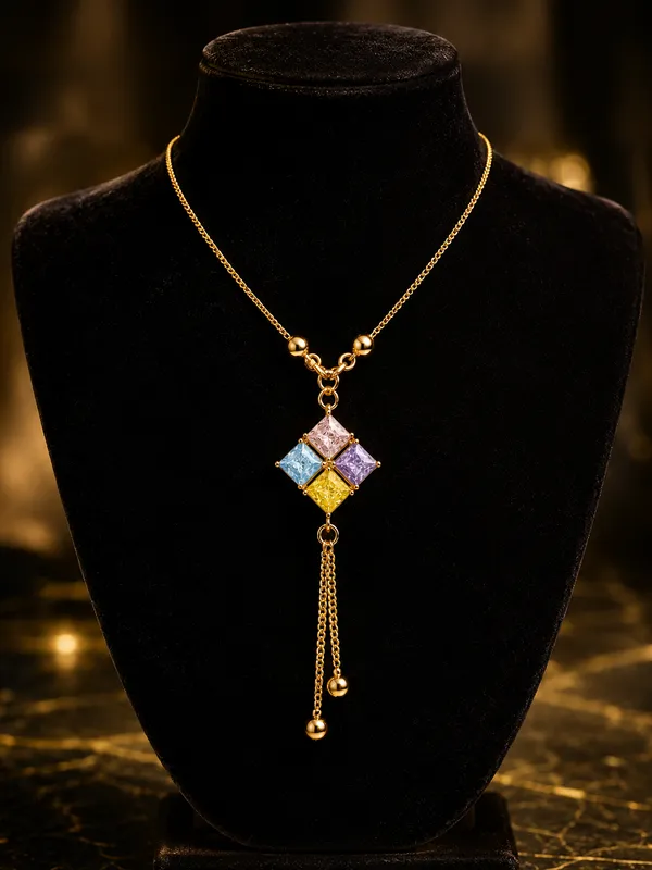Gold_Plated_Multicolor_Crystal_CZ_Necklace