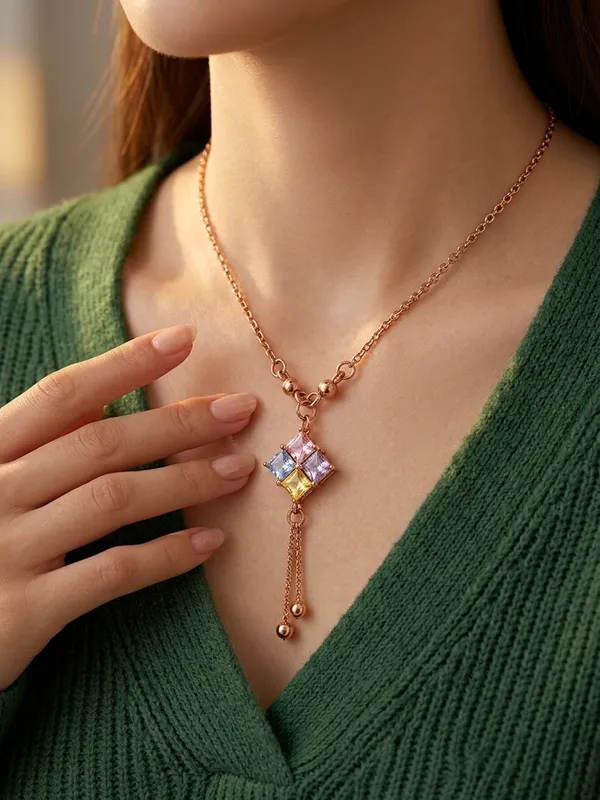 Gold_Plated_Multicolor_Crystal_CZ_Necklace