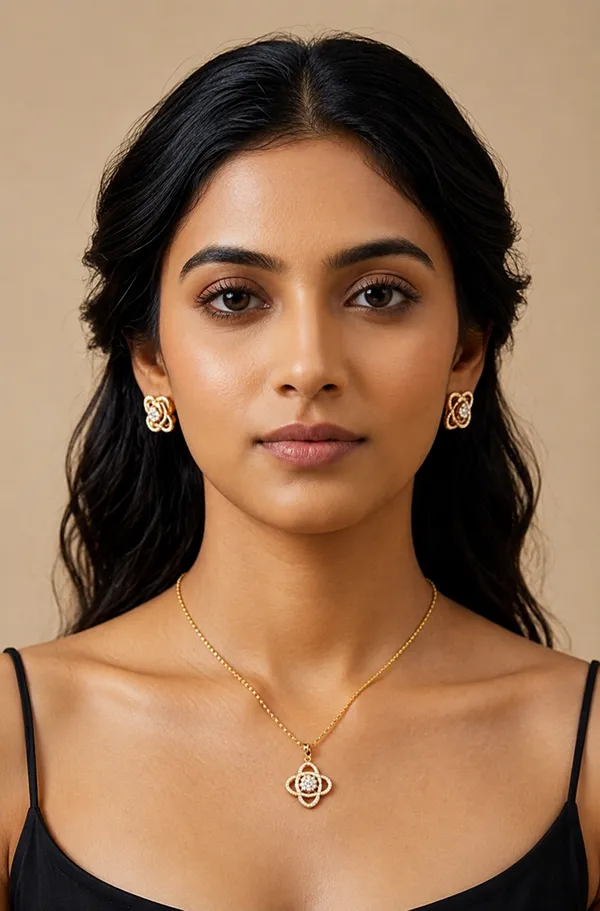 Gold_Brass_Floral_Pendant_Necklace_Set_For_Women