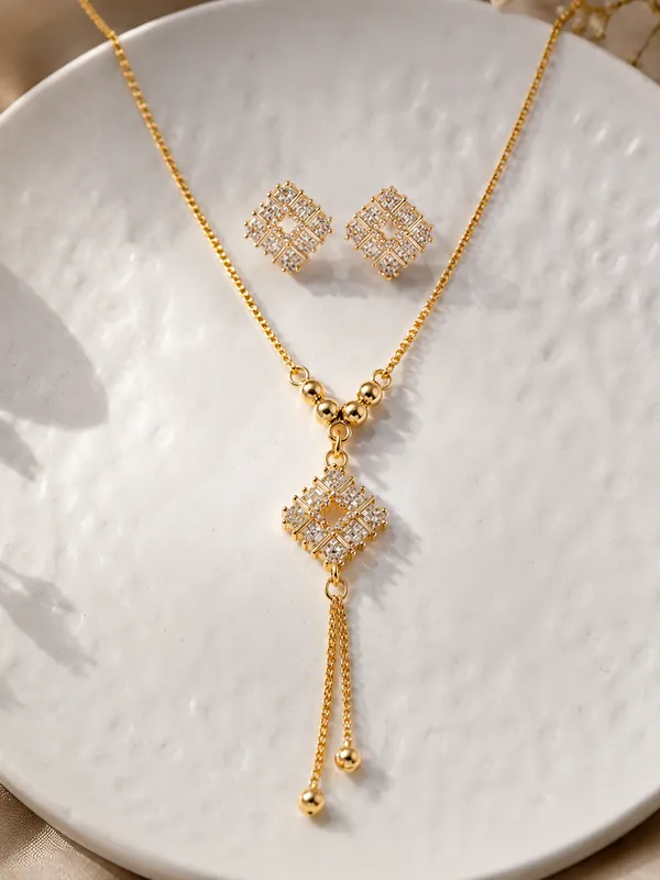 Gold_Plated_Crystal_CZ_Necklace_Set