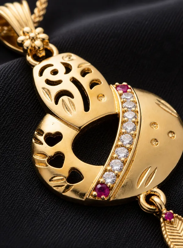 Gold_Brass_Stone_Studded_Pendant_Necklace_And_Earrings_Set_For_Women
