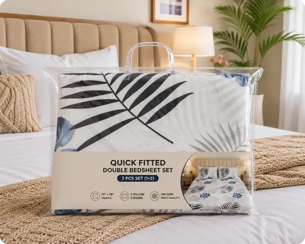 White_Cotton_Bedsheet_With_Pillow_Cover_For_Bedroom