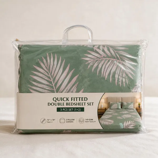 Green_Cotton_Bedsheet_With_Pillow_Cover_For_Bedroom