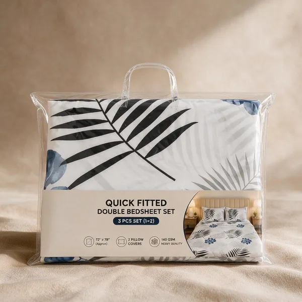 White_Cotton_Bedsheet_With_Pillow_Cover_For_Bedroom